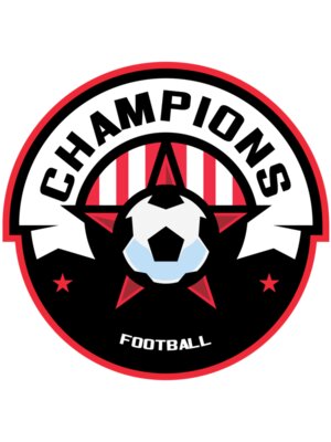 Champions Football logo template