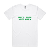 Make Laugh. Not war. (Logo on sleeve)
